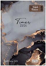 Kalender Häfft-Timer 23/24 A5 - Jugendkalender [Grey Marble] von 