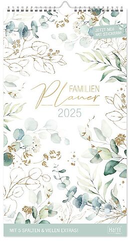 Spiralbindung FamilienPlaner Blattgold 2025 von 