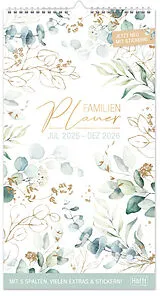 Kalender Familienplaner 25/26 Wand-Kalender 5-spaltig 18 Monate [Blattgold] von 
