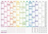 Gefaltet Wandkalender Schuljahr 26/27 von Häfft-Verlag GmbH