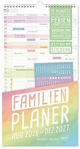 Kalender Familienplaner 26/27 Wand-Kalender 5-spaltig [Rainbow] 17 Monate von Andreas Reiter
