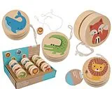 YoYo aus Holz mit Tiermotiven, ca.5,5 x 3 cm Spiel