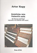 Artur Kapp Notenblätter Geistliche Arie für Gesang und Orgel