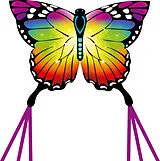 Ecoline 102223 - Ecoline: Butterfly Kite Rainbow, 95x120cm, Drachen/Kinderdrachen Spiel