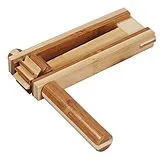 Instrumente+Zubehör Bambus-Ratsche gross zweifarbig ca. 16 x 16 cm