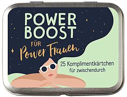 Textkarten / Symbolkarten Power Boost für Powerfrauen von 