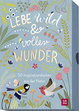 Textkarten / Symbolkarten Lebe wild und voller Wunder - 50 Inspirationskarten aus der Natur von 