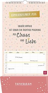 Kalender Familienplaner 2026: Unsere Familie ist genau die richtige Mischung aus Chaos und Liebe von 