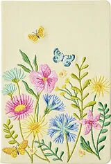 Blankobuch geb Blütenträume Notizbuch bestickt, A5 - 240 Seiten, beige von 