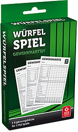Würfelspiel Gewinnkarten - Blöcke Spiel