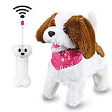 Jamara Lucky RC Plüschhund Weiss/Braun Spiel