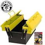 Corvus A600025 - Kids-at-Work, Metall-Werkzeugkasten, gelb/schwarz, 36x18x18cm Spiel