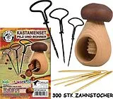 Kastanienset Pilz und Bohrer Spiel