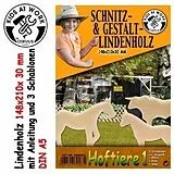 Corvus A600583 - Schnitzholz A5, Hoftiere, Lindenholz Spiel