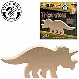 Corvus A600708 - Kids-at-Work, Schnitz-Rohling Triceratops, Lindenholz, 22x10x3cm Spiel
