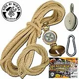 Corvus A750139 - Kids at work, Abenteurer Seil Set, mit Metallkompass, Karabinerhaken und Umlenkrolle Spiel