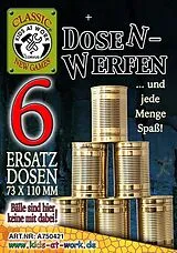 Corvus A750421 - Kids-at-Work, Dosenwerfen Ersatzdosen, 6 Stück, 73x110mm, Classic New Games Spiel