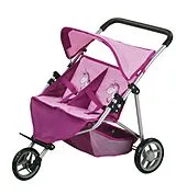 Knorrtoys 16774 - Zwillingspuppenwagen Duo UMA.Das Einhorn, klappbar, Schieberhöhe: 33-62cm Spiel