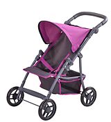Knorrtoys 16882 - Puppenbuggy Liba Tec Purple, klappbar, Schieberhöhe: 33-59cm Spiel