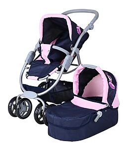 Knorr Toys Puppenwagen First My Little Princess  Verstellbares Verdeck,  Hhenverstellbarer Schieber