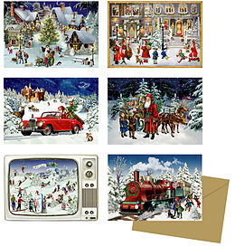 Kalender Miniatur-Adventskalender-Sortiment - Nostalgische Adventszeit von 