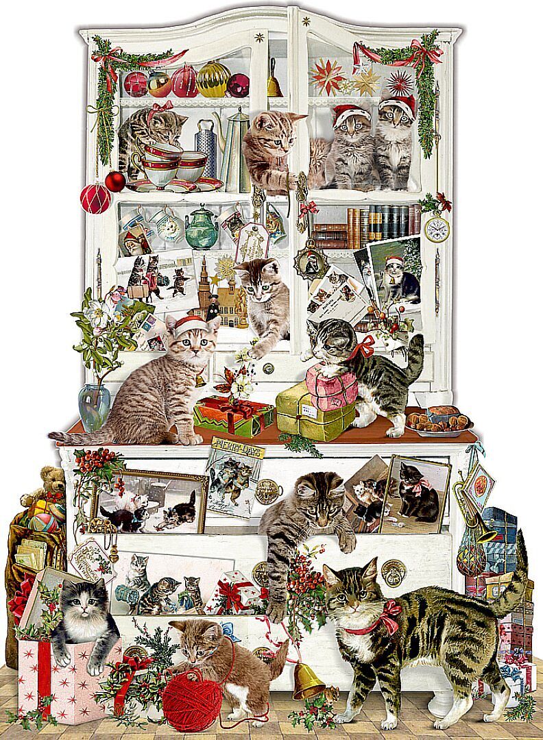 Wand-Adventskalender - Katzen im Advent