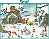 Kalender Wand-Adventskalender  Im Wichtel-Winterwald von 