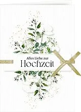 Textkarten / Symbolkarten Grußkarte mit Kuvert Alles Liebe zur Hochzeit von Julia Borchers
