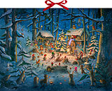 Kalender (Kal) Wand-Adventskalender Tierischer Chor im Winterwald von Walko
