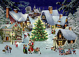 Puzzle - Weihnachten im Dorf Spiel