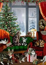 Kalender A4-Wand-Adventskalender  Katzen am Fenster von Barbara Behr