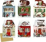 Kalender Miniatur-Adventskalender  Weihnachtshäuschen von Barbara Behr