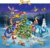 Kalender (Kal) Wand-Adventskalender Dinosaurier im Weihnachtsfieber von Vesselin Kashev