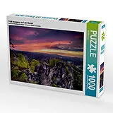 CALVENDO Puzzle Früh morgens auf der Bastei | 1000 Teile Lege-Größe 64x48cm Foto-Puzzle für glückliche Stunden Spiel