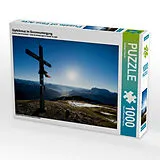 CALVENDO Puzzle Gipfelkreuz im Sonnenuntergang | 1000 Teile Lege-Größe 64x48cm Foto-Puzzle für glückliche Stunden Spiel