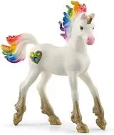 Schleich 70727 - Bayala, Regenbogeneinhorn Fohlen, Einhorn, Tierfigur, Höhe: 9,4 cm Spiel