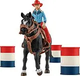 Barrel Racing mit Cowgirl Spiel
