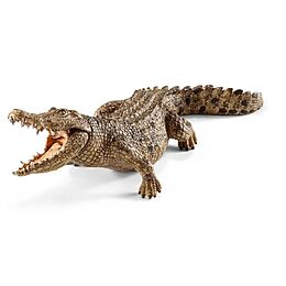 Schleich 14736 - Wild Life, Krokodil, Leistenkrokodil, Tierfigur, Länge: 18 cm Spiel