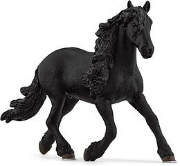 Schleich 13975 - Horse Club, Friese Hengst, schwarz, Pferd, Höhe: 11,2 cm Spiel