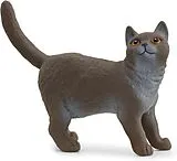 Schleich 13973 - Farm World, Britische Kurzhaar Katze, Tierfigur, Länge: 5,7 cm Spiel