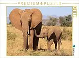CALVENDO Puzzle Elefanten - Kinderliebe | 1000 Teile Lege-Größe 64x48cm Foto-Puzzle für glückliche Stunden Spiel