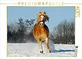 CALVENDO Puzzle Haflinger im Schnee | 1000 Teile Lege-Größe 64x48cm Foto-Puzzle für glückliche Stunden Spiel