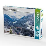 CALVENDO Puzzle Rhätische Bahn auf dem Langwieser Viadukt | 1000 Teile Lege-Größe 64x48cm Foto-Puzzle für glückliche Stunden Spiel