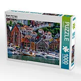 CALVENDO Puzzle Bergen, Norwegen | 1000 Teile Lege-Größe 64x48cm Foto-Puzzle für glückliche Stunden Spiel