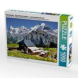 CALVENDO Puzzle Allmendhubel - Eiger-Mönch-Jungfrau - swissmountainview.ch | 1000 Teile Lege-Größe 64x48cm Foto-Puzzle für glückliche Stunden Spiel
