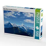 CALVENDO Puzzle Eiger, Mönch und Jungfrau Panorama | 1000 Teile Lege-Größe 64x48cm Foto-Puzzle für glückliche Stunden Spiel
