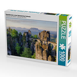 CALVENDO Puzzle Basteibrücke in der Sächsischen Schweiz 1000 Teile Lege-Größe 64 x 48 cm Foto-Puzzle Bild von Michael Valjak Spiel