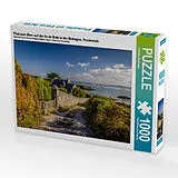 CALVENDO Puzzle Pfad zum Meer auf der Ile de Batz in der Bretagne, Frankreich | 1000 Teile Lege-Größe 64x48cm Foto-Puzzle für glückliche Stunden Spiel
