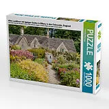 CALVENDO Puzzle Altes Landhaus mit üppigen Garten in Bibury | 1000 Teile Lege-Größe 64x48cm Foto-Puzzle für glückliche Stunden Spiel