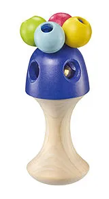 Selecta 61062 - Greifling, Girali Colori, Rassel mit Glöckchen, Holz, 10 cm Spiel